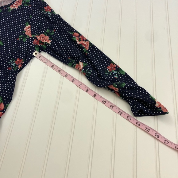 Mom & Co. Floral Navy Long Sleeve Maternity Top - Picture 9 of 9